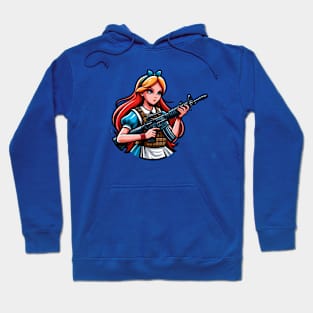 Tactical Wonderland Odyssey Tee: A Unique Twist on Alice's Journey Hoodie